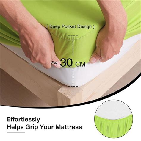 Buy Waterproof Bed Cover Smooth Microfiber Mattress Protector Colorful Fitted Sheet Anti Mite