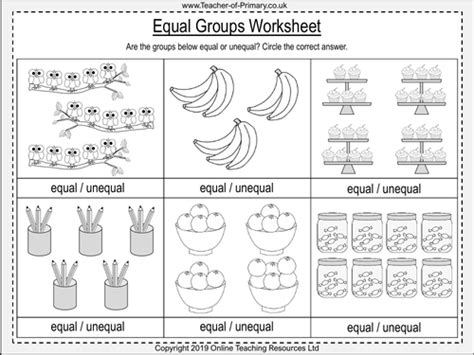 Equal Groups Year 1 Teaching Resources