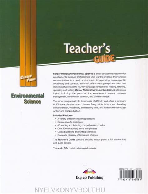 Career Paths Environmental Science Teacher s Guide Nyelvkönyv