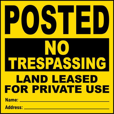 Yellow Posted Leased For Private Use Sign Fast Shipping Shop Now