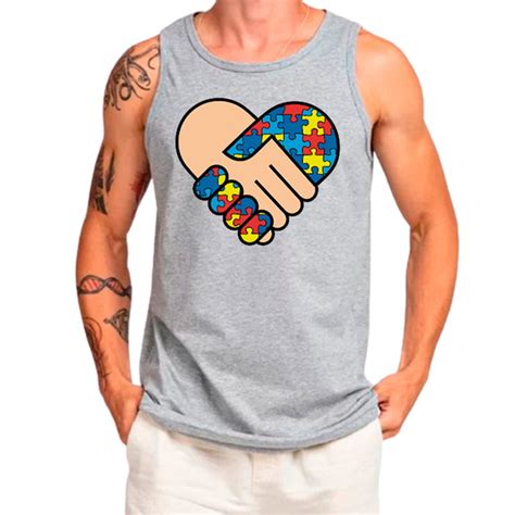 Camiseta Regata Autismo Pai De Autista Masculina Produtos Elo7