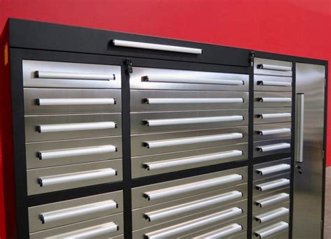 New 7' Stainless Steel Garage Cabinet (35 Drawers) – Richard’s Attachments