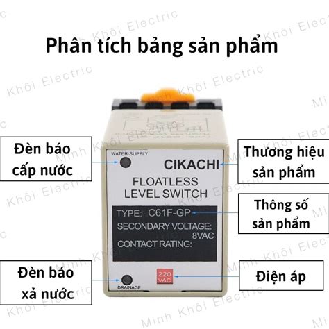 Rơ Le Mức Nước Relay Mực Nước CKC C61F GP Rơ Le Báo Mức Nước Ckc Bộ