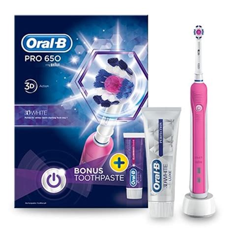 Oral B Pro Pink Electric Toothbrush And Toothpaste Ml With