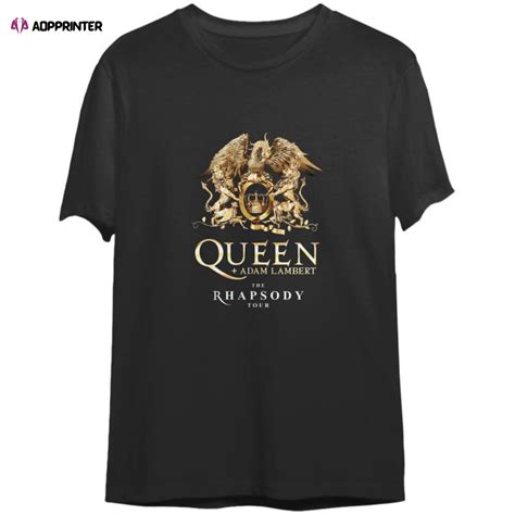 Queen Adam Lambert The Rhapsody Tour T Shirt Queen Rock Band Tour