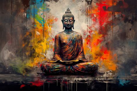 Gilded Meditation Bliss Buddha Meditation Painting Wallpaper - Magic ...