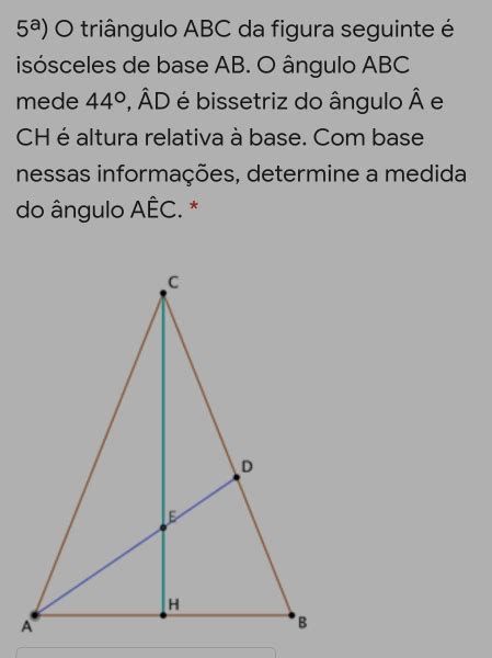 5a O triângulo ABC da figura seguinte é isóscel Gauthmath