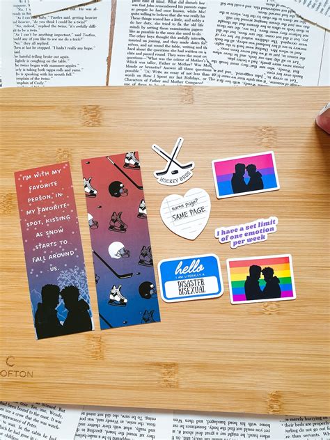 Icebreaker Bookmark And Stickers Double Sided Matte Ice Hockey Bookmark