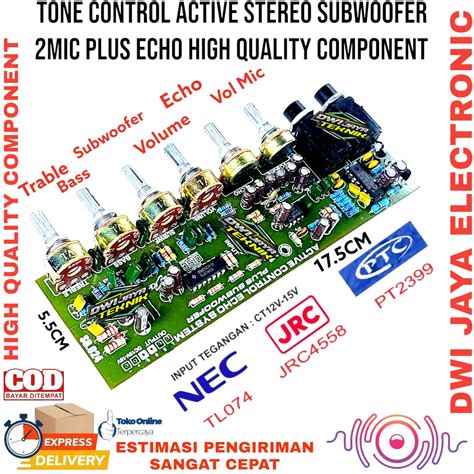 Jual Tone Control Active Stereo Subwoofer Mic Plus Echo High Quality