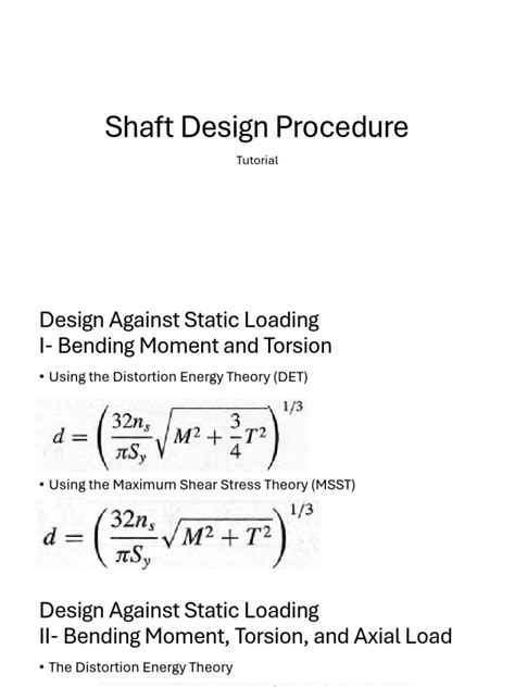 Shaft Design Procedure-tutorial | PDF