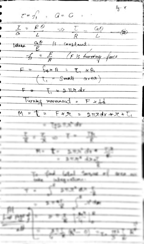 SOLUTION: Torsion equation - Studypool