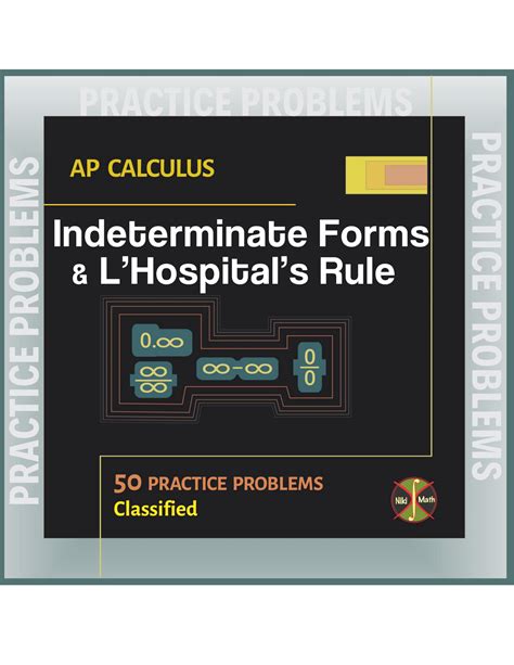 Indeterminate Forms LHospitals Rule 50 Problems Solutions