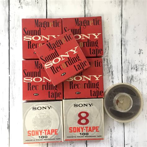 【傷や汚れあり】オープンリールテープ Sony 松下電器 まとめて8本 レトロ ジャンク Sony Tape 100 レコーディングテープ