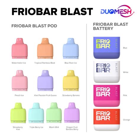 CAIXA FRIOBAR BLAST 8000 PUFFS KIT BATERIA CARTUCHO 10 UNIDADES