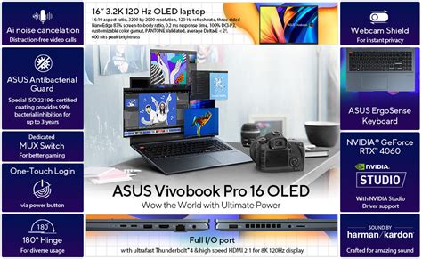 Asus Vivobook Pro 16 Oled K6602vv Es94 16 Core I9 13900h 16 Gb Ram 1 Tb Ssd