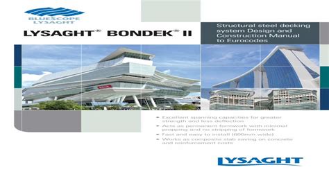 Structural Steel Decking Lysaght Bondek Ii System Design And · 2018