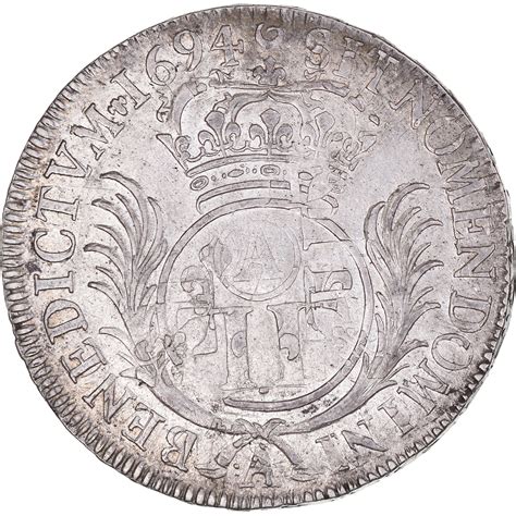 Coin France Louis XIV 1 2 Écu aux palmes 1 2 Ecu 1694 Paris