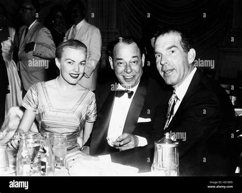 June Haver Left And Her Husband Fred Macmurray Right Lunching With