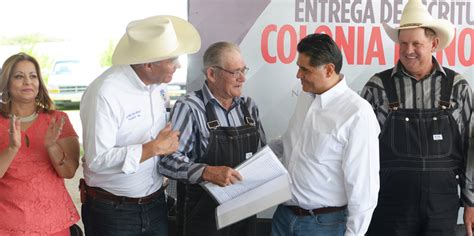 Entrega Gobernador T Tulos De Propiedad A Menonitas