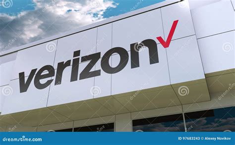 Verizon Communications Logo On The Modern Building Facade Editorial 3D