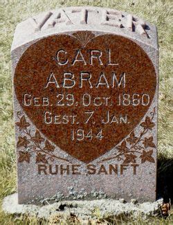 Carl Abram 1860 1944 Mémorial Find a Grave