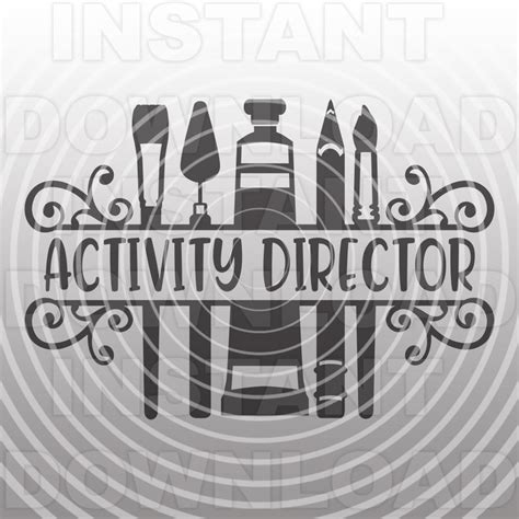 Activity Director Svg Fileactivity Director With Art Supplies Etsy