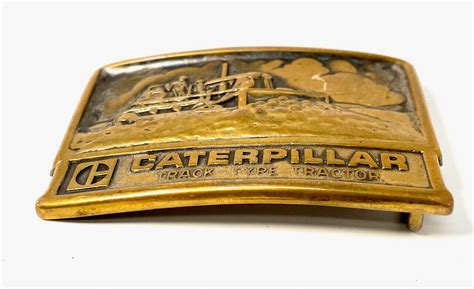 Caterpillar Belt Buckle Crawler Bull Dozer Tractor Construction