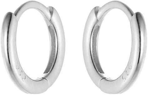 Silvery Classic Orecchini A Cerchio Da Uomo In Argento 925 E 1 5 Mm X