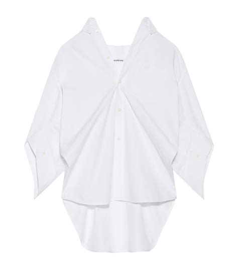 Womens Balenciaga White Swing Twisted Shirt Harrods Uk