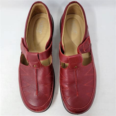 Hotter Comfort Concept Women S 7 Uk Red Leather Mary  Gem