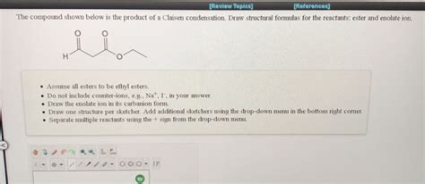 Solved Review Topics References The Compound Shown Below Chegg