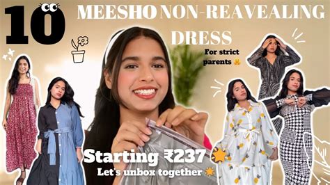 Non Revealing Dress Haul From Meesho 😱🌷 Starting ₹237 Try On Haul Meesho Dress Haul