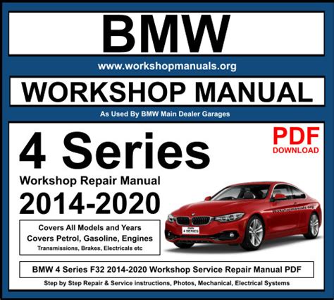 Bmw 4 Series 2014 2020 Workshop Repair Manual Download Pdf