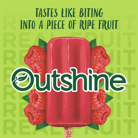 Outshine Raspberry Frozen Fruit Bars Non Gmo Gluten Free Individually Wrapped 2 75 Fl Oz Each