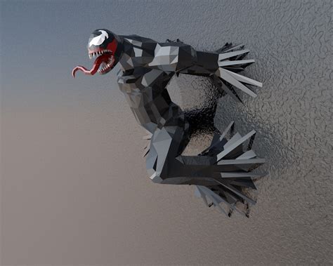 Venom Papercraft Pdf Template Diy 3d Model Fanart Paper Etsy | Porn Sex ...