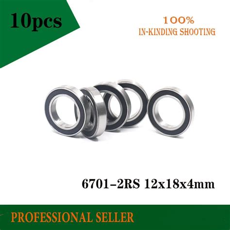 6701-2RS 12*18*4mm 무료 배송, 고품질 초박형 깊은 홈 볼 베어링의 고품질, 10 개 무료 배송