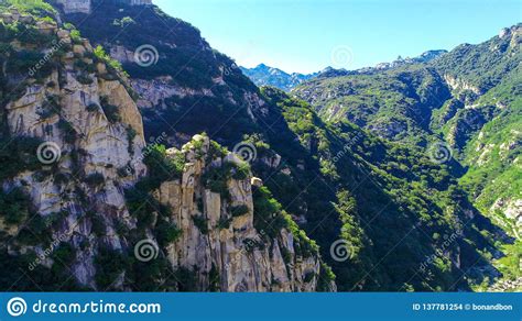 Aerial View of Green Peak Mountain Stock Photo - Image of forest, nature: 137781254