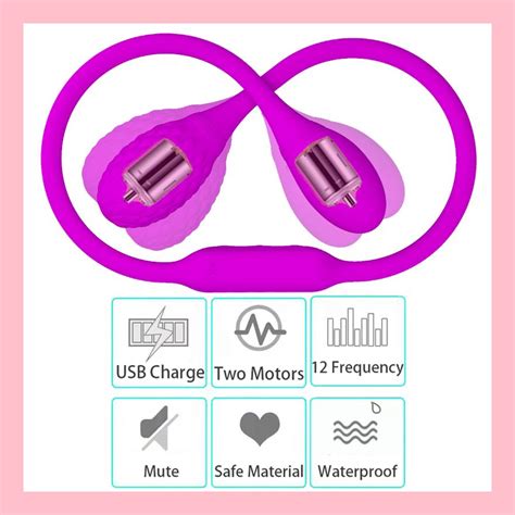 Vibromasseur à Double Tête Pour Femme Jouet Sexuel Rechargeable Pour