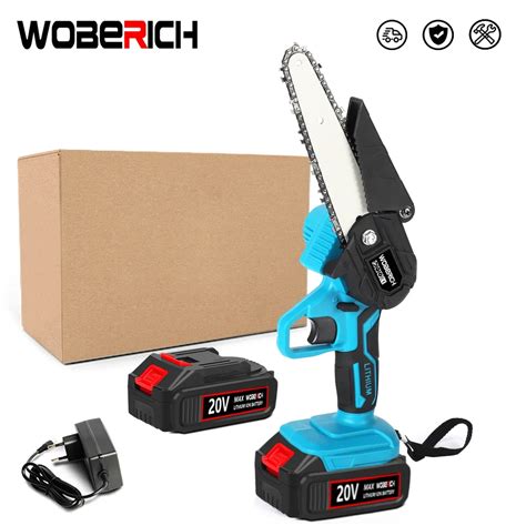 Wireless Pruning Chainsaw 6 Inch Electric Mini Chain Saws Cordless Garden Tree Logging Trimming