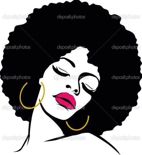 Black Woman Afro Silhouette at GetDrawings | Free download