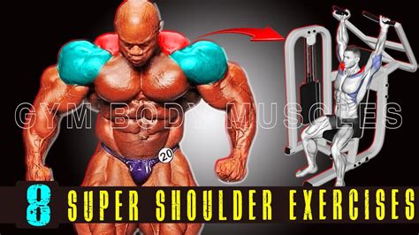 8 Super Exercises To Grow Broad Shoulders Gym Body Muscles Youtube