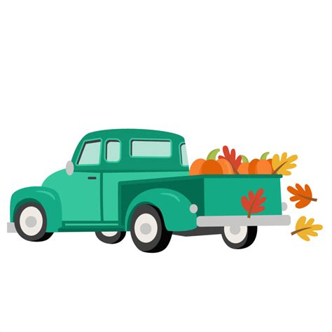 Truck With Pumpkins Svg Cut File Svg Cut File Scrapbook Cut File Cute