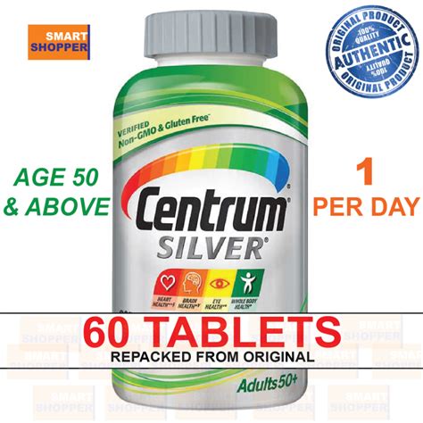 Centrum Silver Adults 50 Multivitamin 60 Tablets Lazada Ph