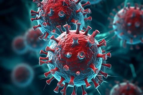 Closeup de vírus sob o microscópio ilustrando epidemias e pandemias na