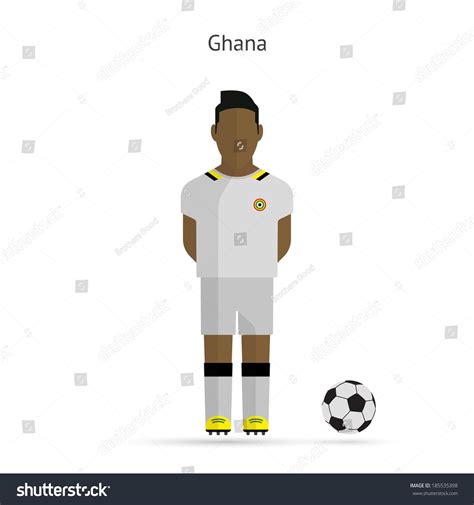 National Football Player Ghana Soccer Team Stock Vector (Royalty Free ...