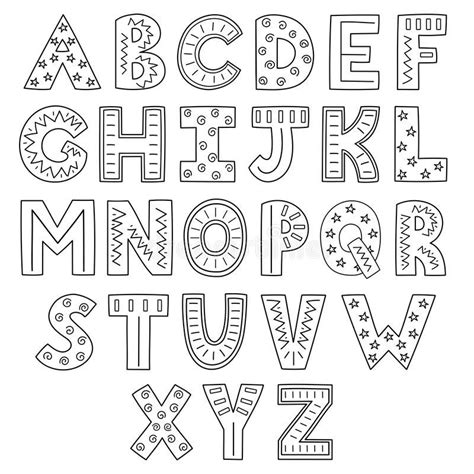 Black Letters Best Cool Funny Alphabet Letters For Coloring Black And