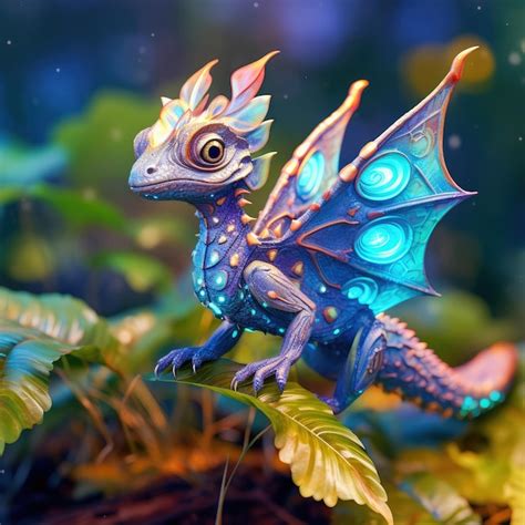 Premium Photo | Mystical Galaxy Dragon Cute Fantasy Creatures