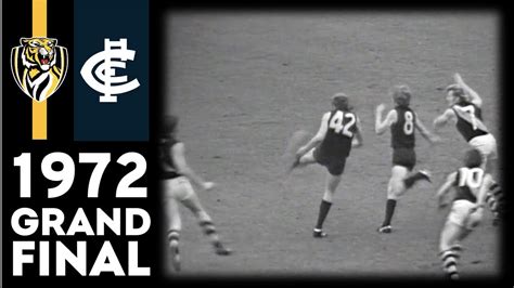 1972 VFL Grand Final Richmond Vs Carlton Extended Highlights YouTube