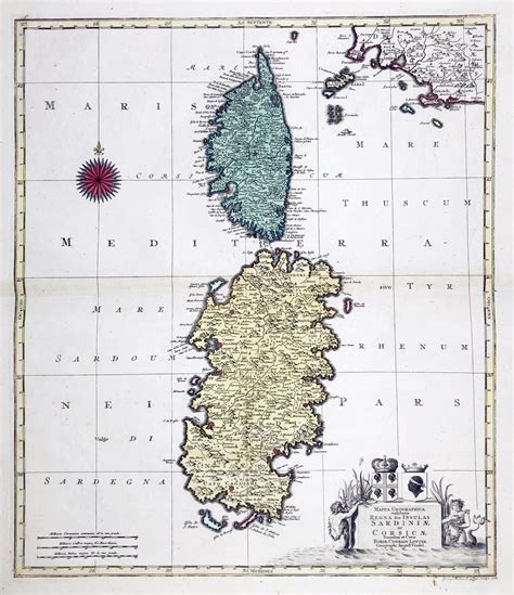 Mappa Geographica Exhibens Regna Sive Insulas Sardiniae Ac Corsicae