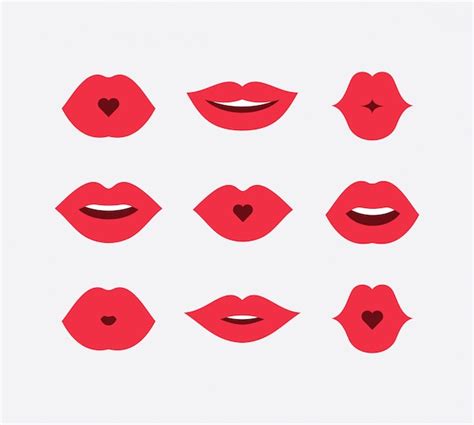 Premium Vector Abstract Women Lips Set